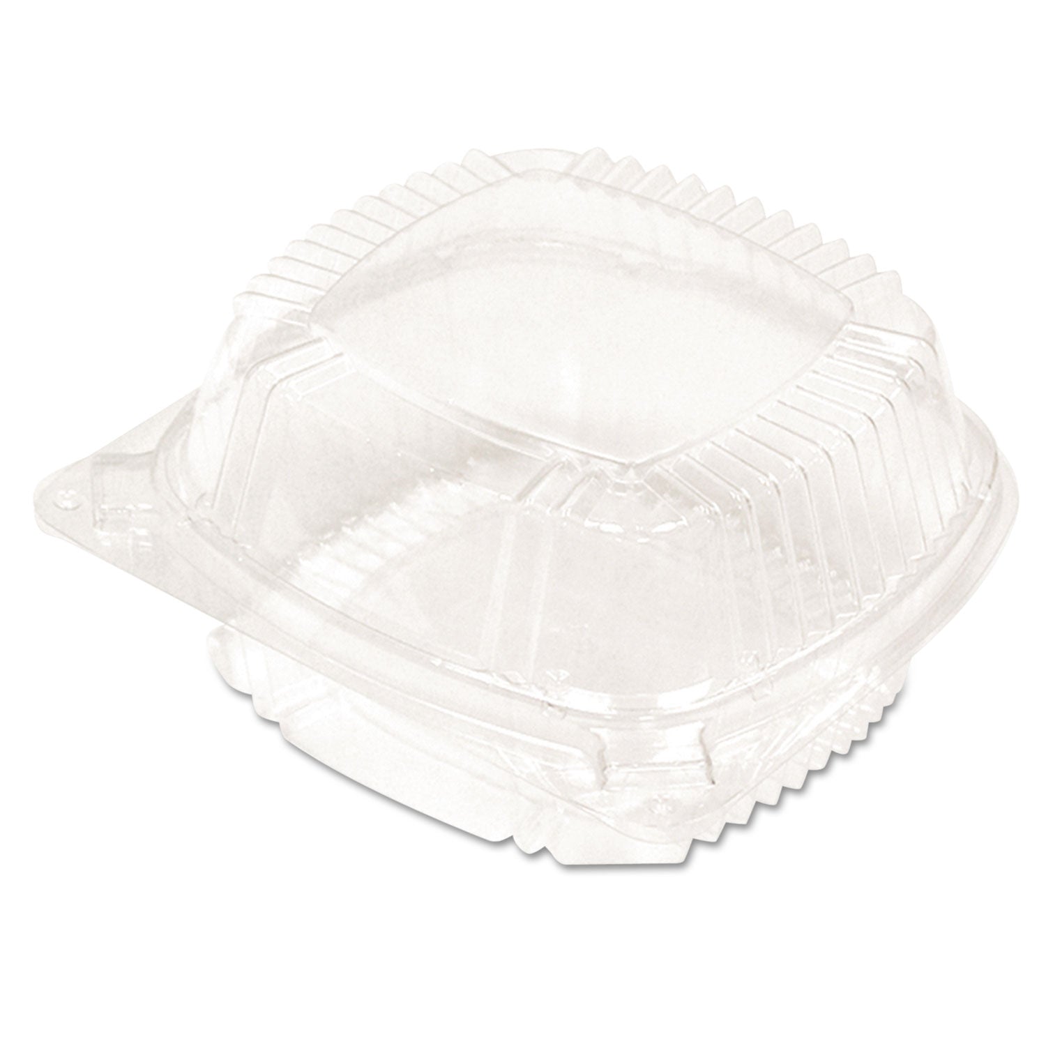 Pactiv Evergreen ClearView SmartLock Hinged Lid Container, Hoagie Container, 11 oz, 5.25 x 5.25 x 2.5, Clear, Plastic, 375/Carton