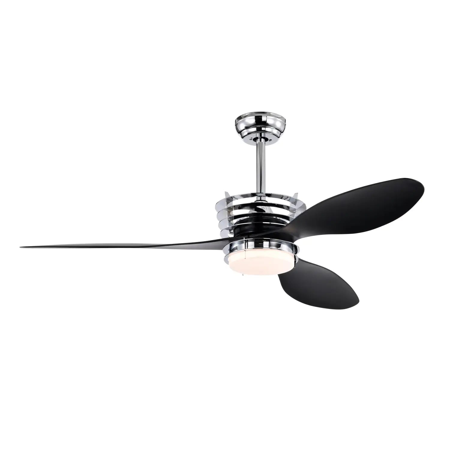 52" Modern Ceiling Fan with Light, 3 ABS Blades, DC Remote Control