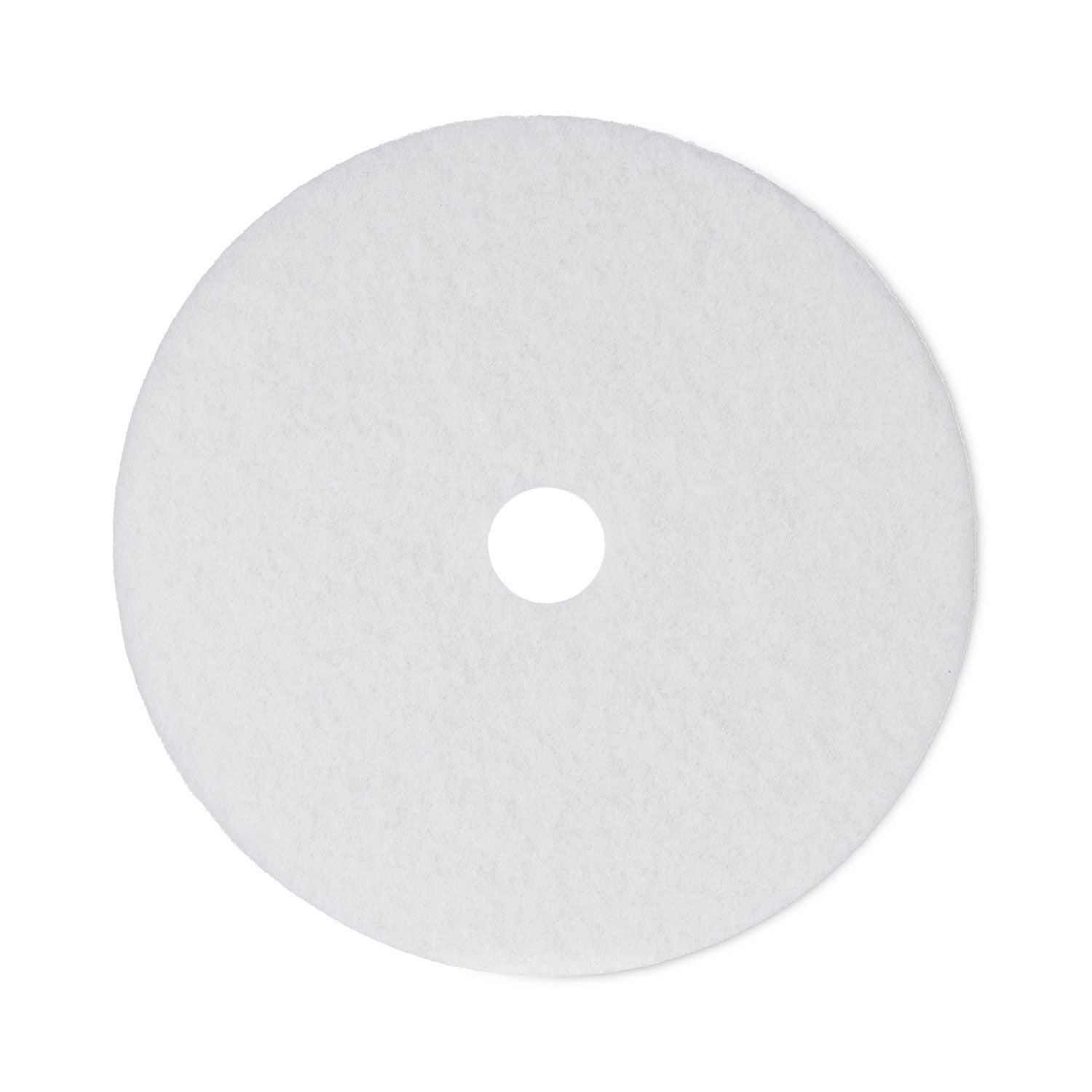 Boardwalk Polishing Floor Pads, 24" Diameter, White, 5/Carton