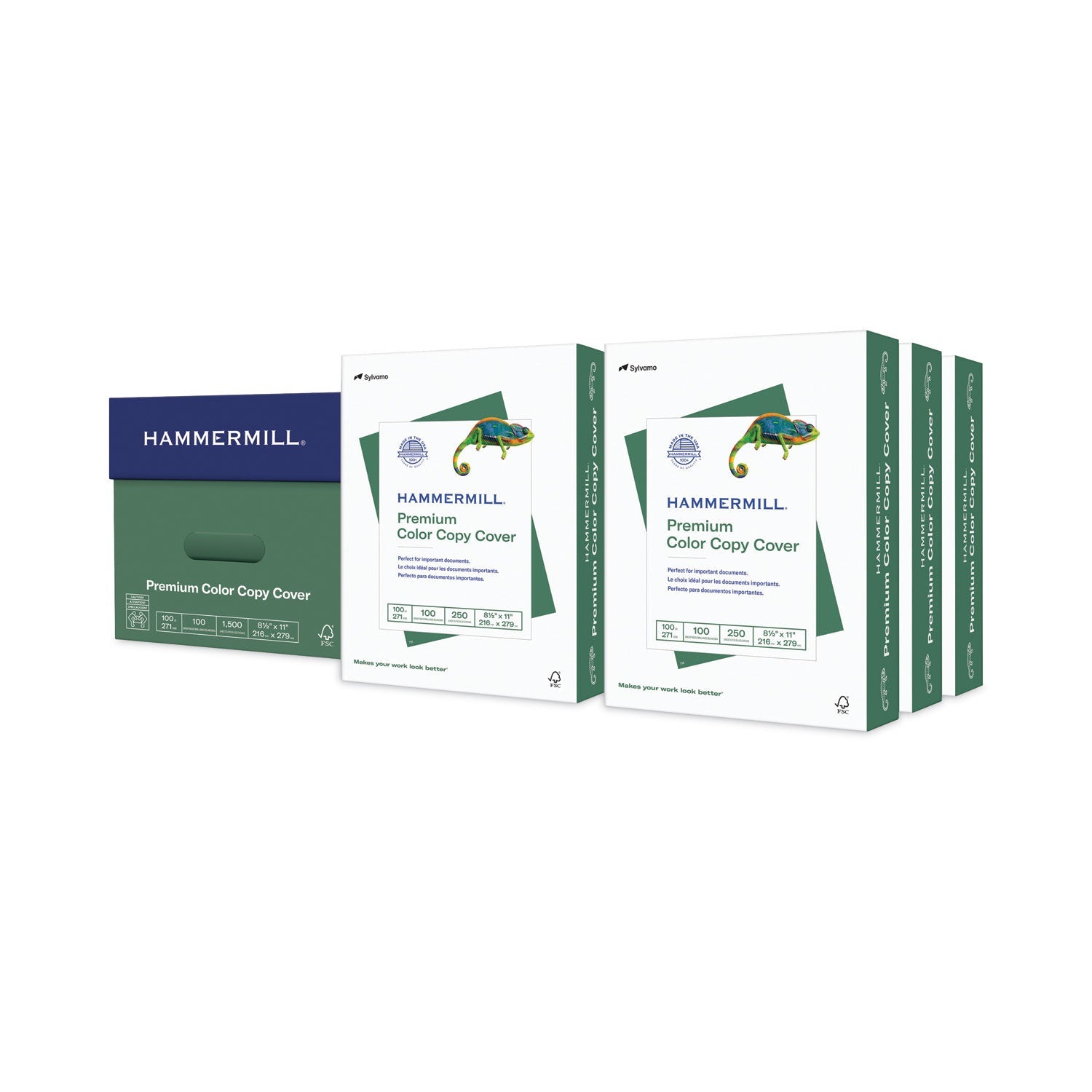 Hammermill Premium Color Copy Cover, 100 Bright, 100 lb Cover Weight, 8.5 x 11, 250 Sheets/Pack, 6 Packs/Carton