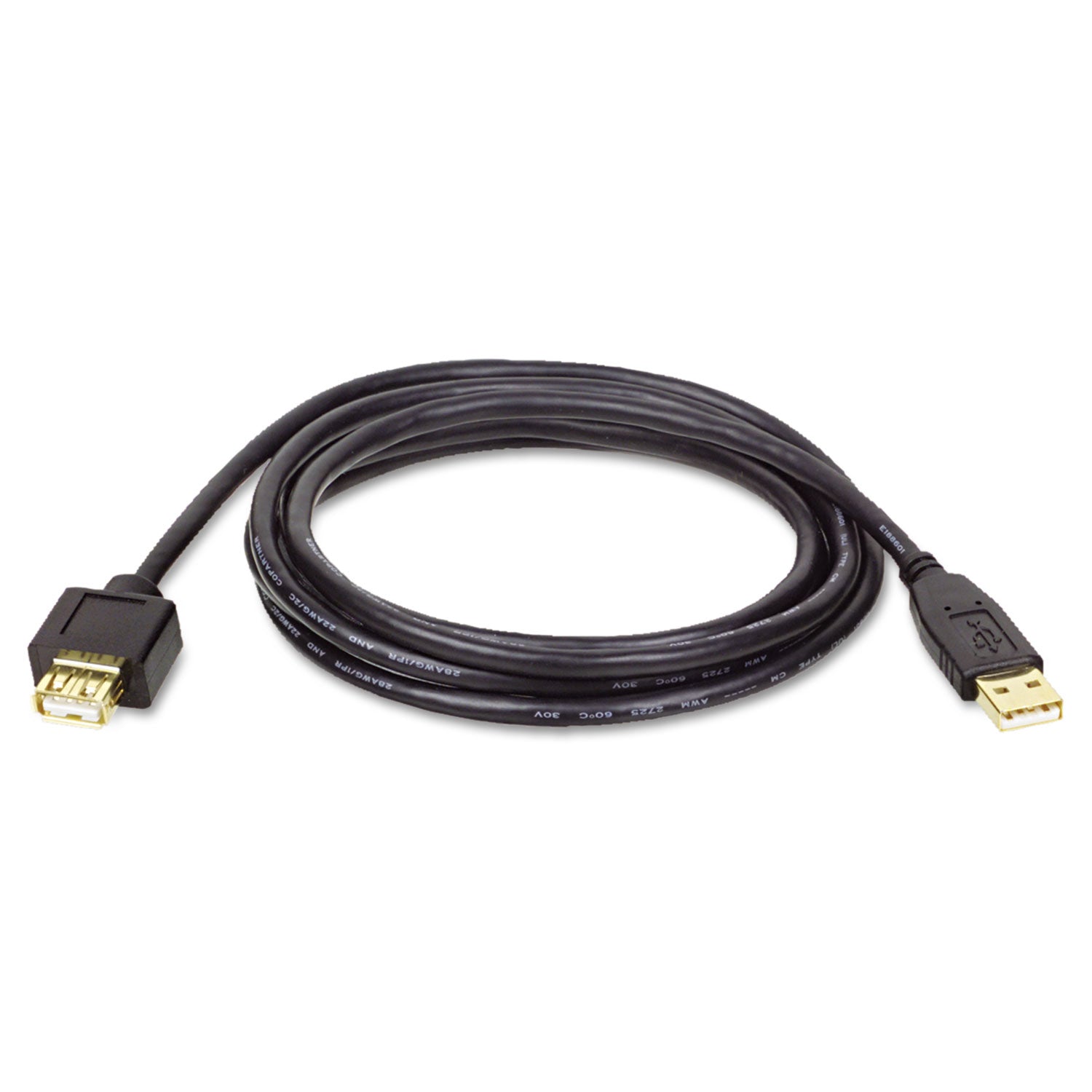 Tripp Lite USB 2.0 A Extension Cable, 10 ft, Black