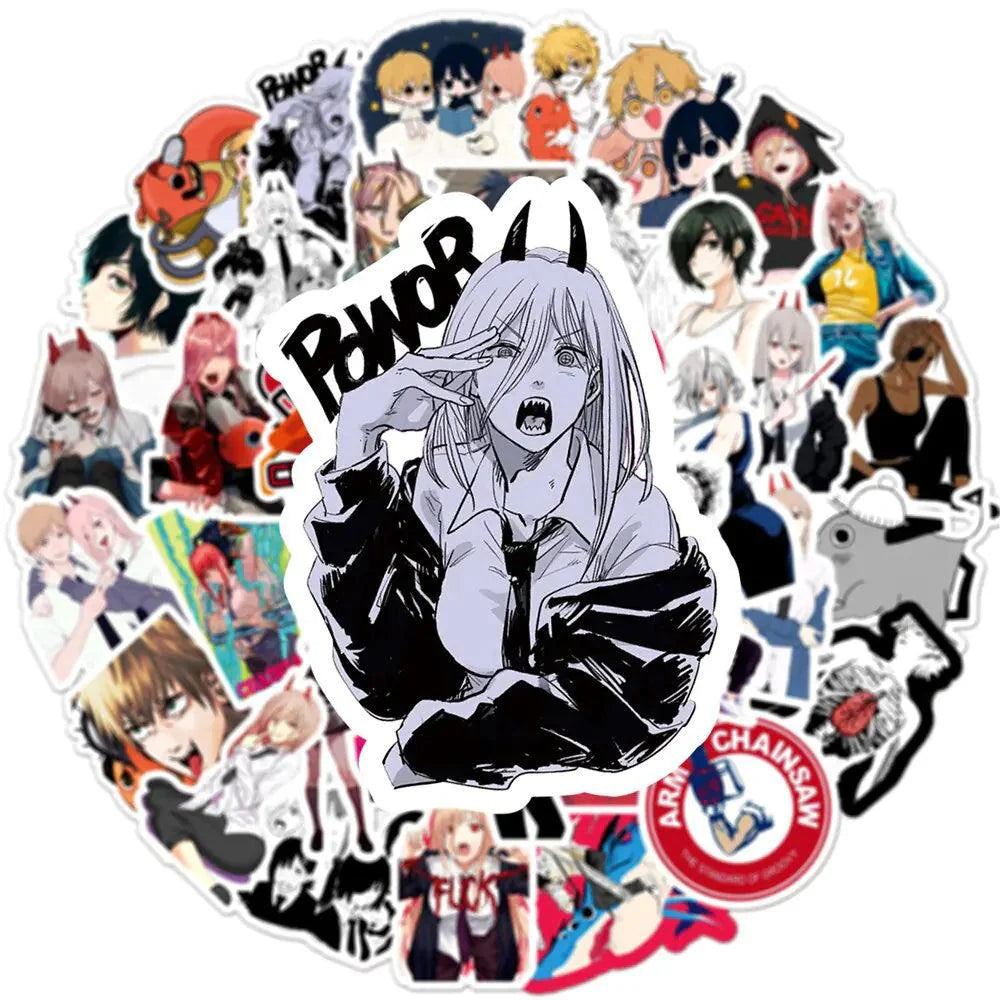 Aesthetic Stationery Chainsaw Stickers