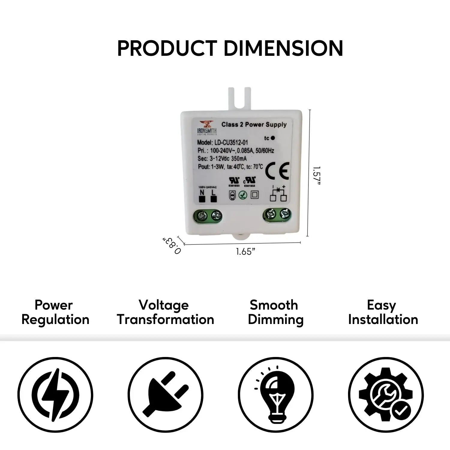 100-240V AC - 6-12V DC | 3W Constant Current LED Drivers