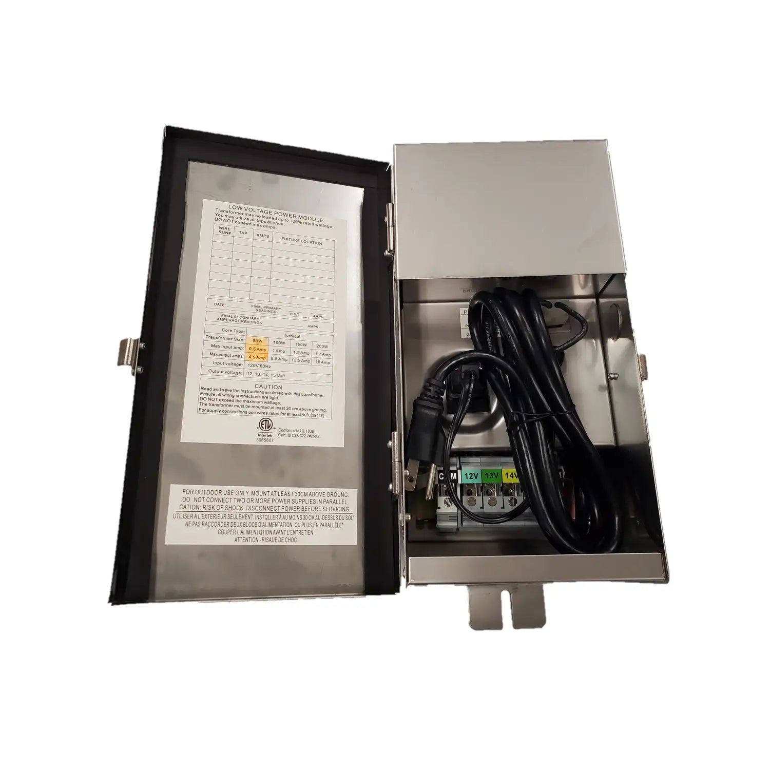 100W Multi-Tap Low Voltage Transformer | 12 - 15V