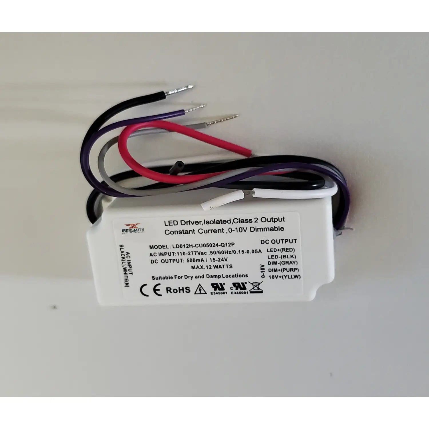110-277V AC - 15V to 24V DC | 12W LED Driver Dimmer