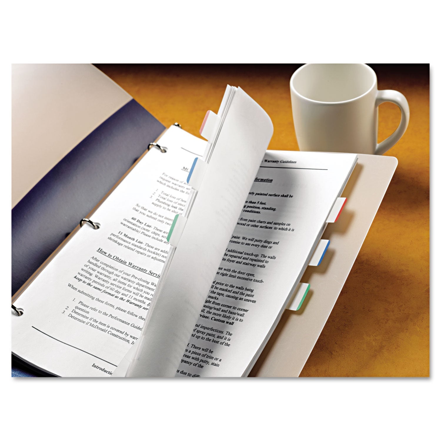 Post-it 1" Lined Tabs, 1/5-Cut, Lined, Assorted Colors, 1" Wide, 66/Pack