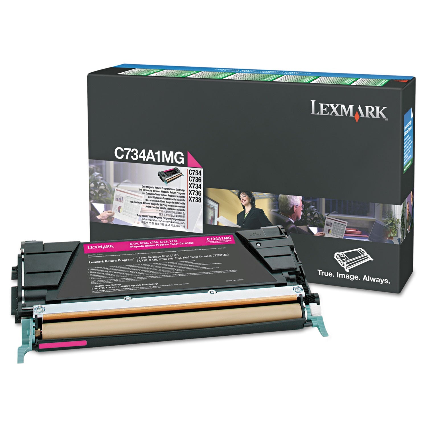 Lexmark X748H1MG Return Program High-Yield Toner, 10,000 Page-Yield, Magenta