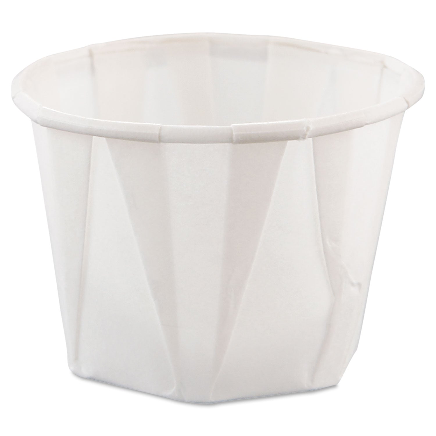 Dart Paper Portion Cups, 1 oz, White, 250/Bag, 20 Bags/Carton