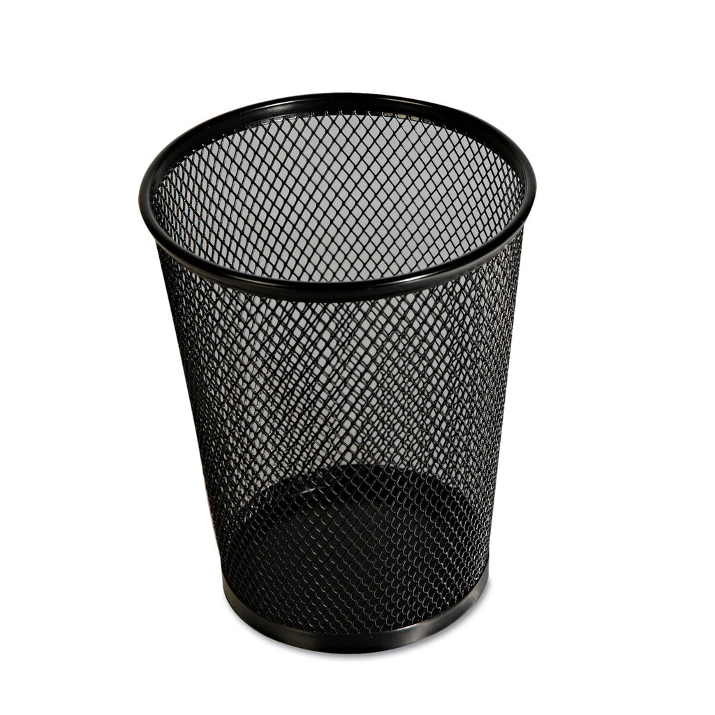 Universal Jumbo Steel Mesh Pencil Cup, 4.38" Diameter x 5.38"h, Black