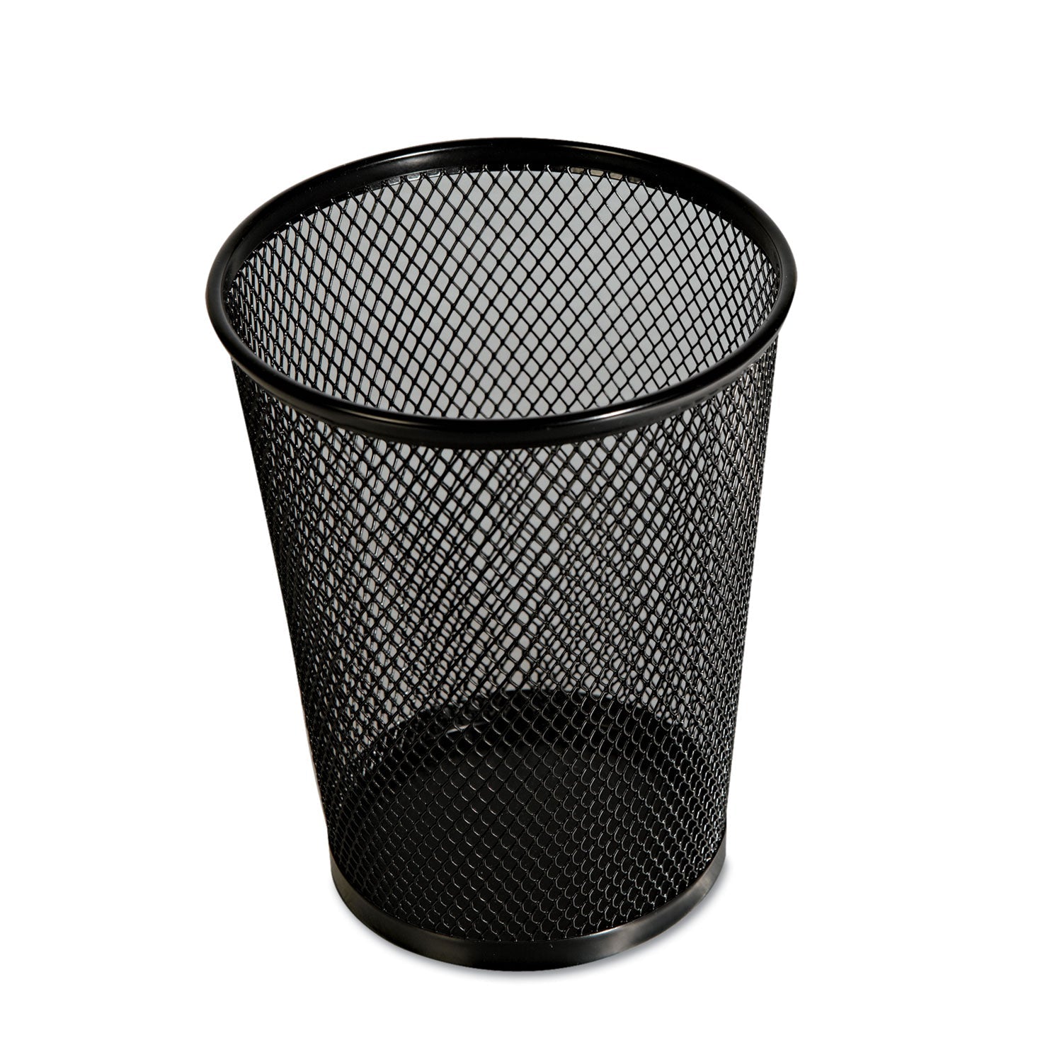 Universal Jumbo Steel Mesh Pencil Cup, 4.38" Diameter x 5.38"h, Black