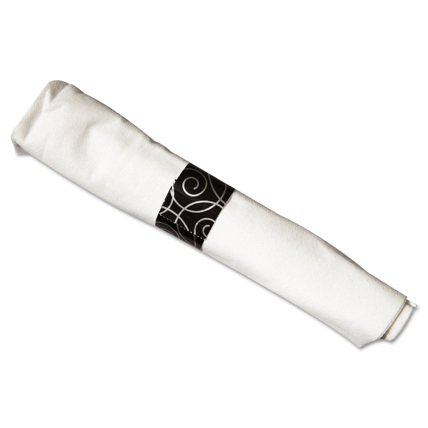 Hoffmaster CaterWrap Heavyweight Cutlery Combo, Fork/Spoon/Knife/Napkin, Black, 100/Carton