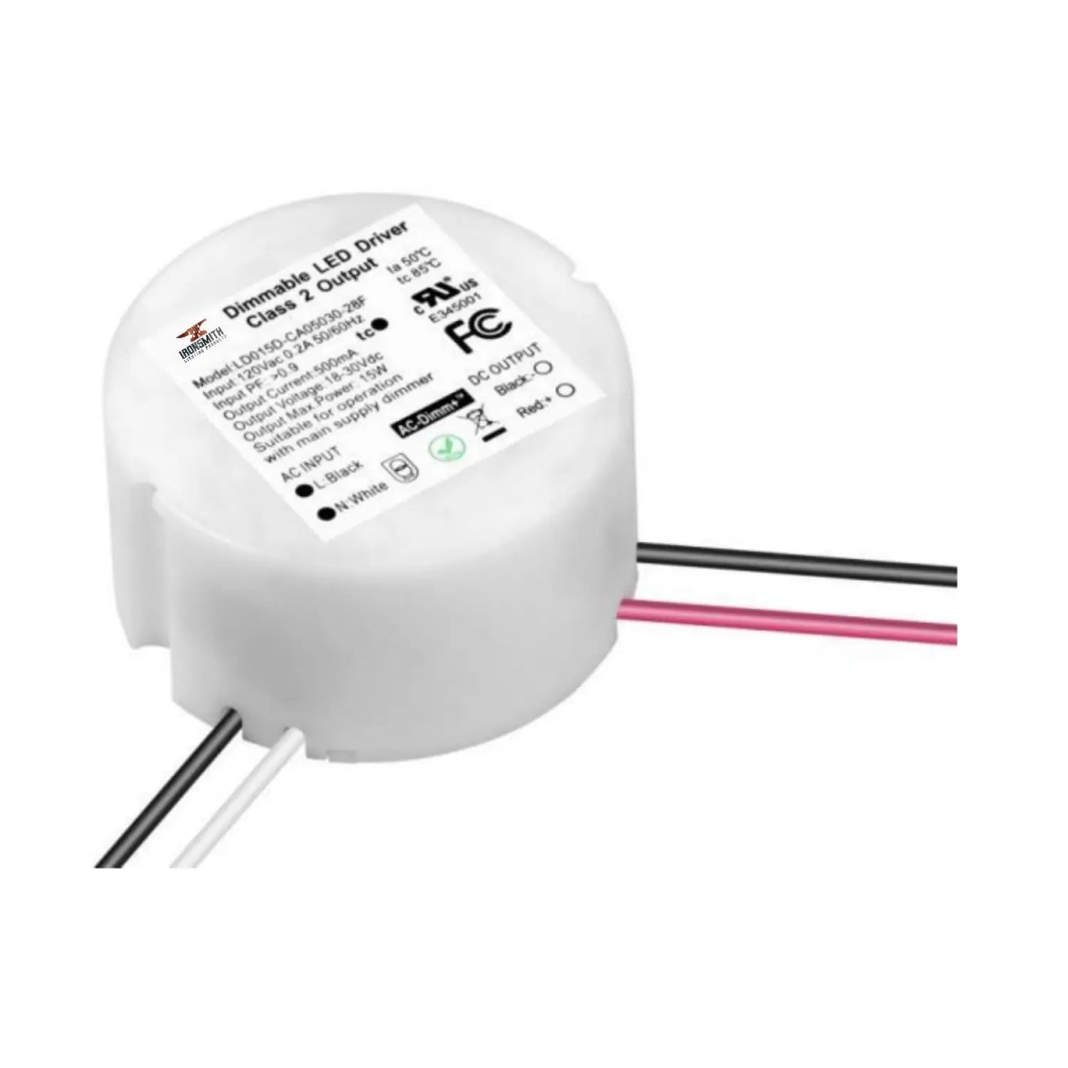 15W LED Driver with Dimmer | 120V AC to 26-43V DC Triac Dimmable