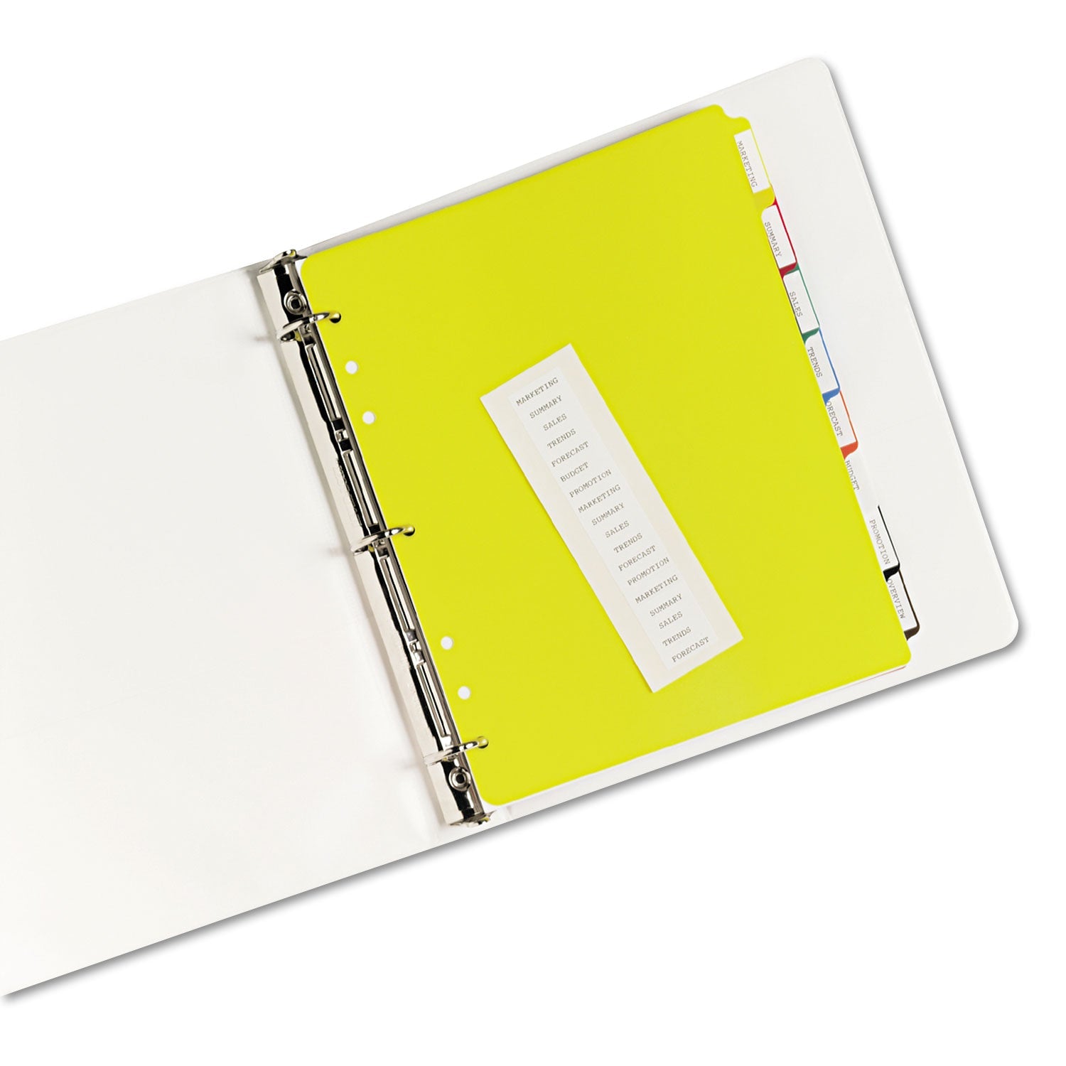 Avery Heavy-Duty Plastic Dividers with Multicolor Tabs and White Labels , 8-Tab, 11 x 8.5, Assorted, 1 Set