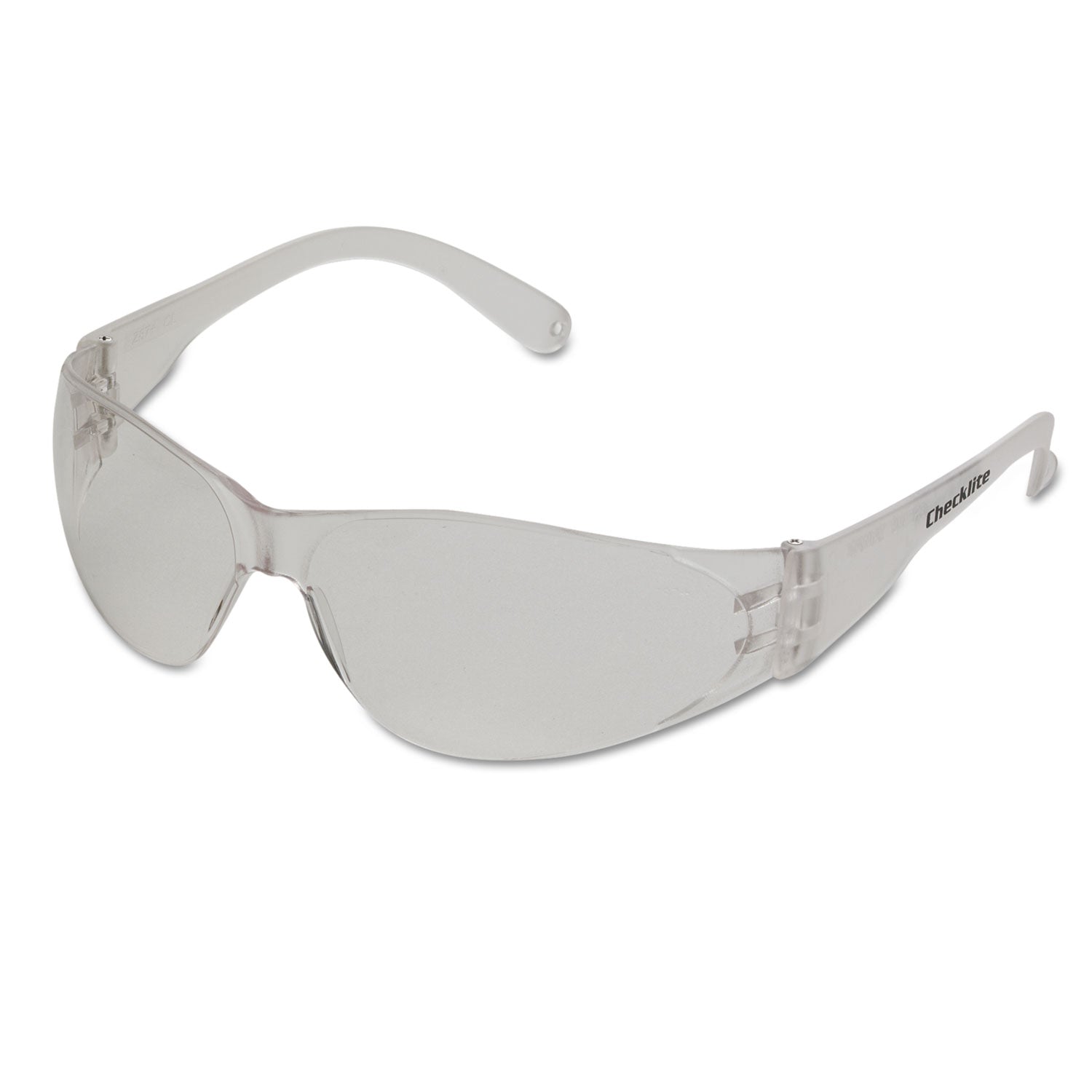 MCR Checklite Scratch-Resistant Safety Glasses, Clear Lens, 12/Box