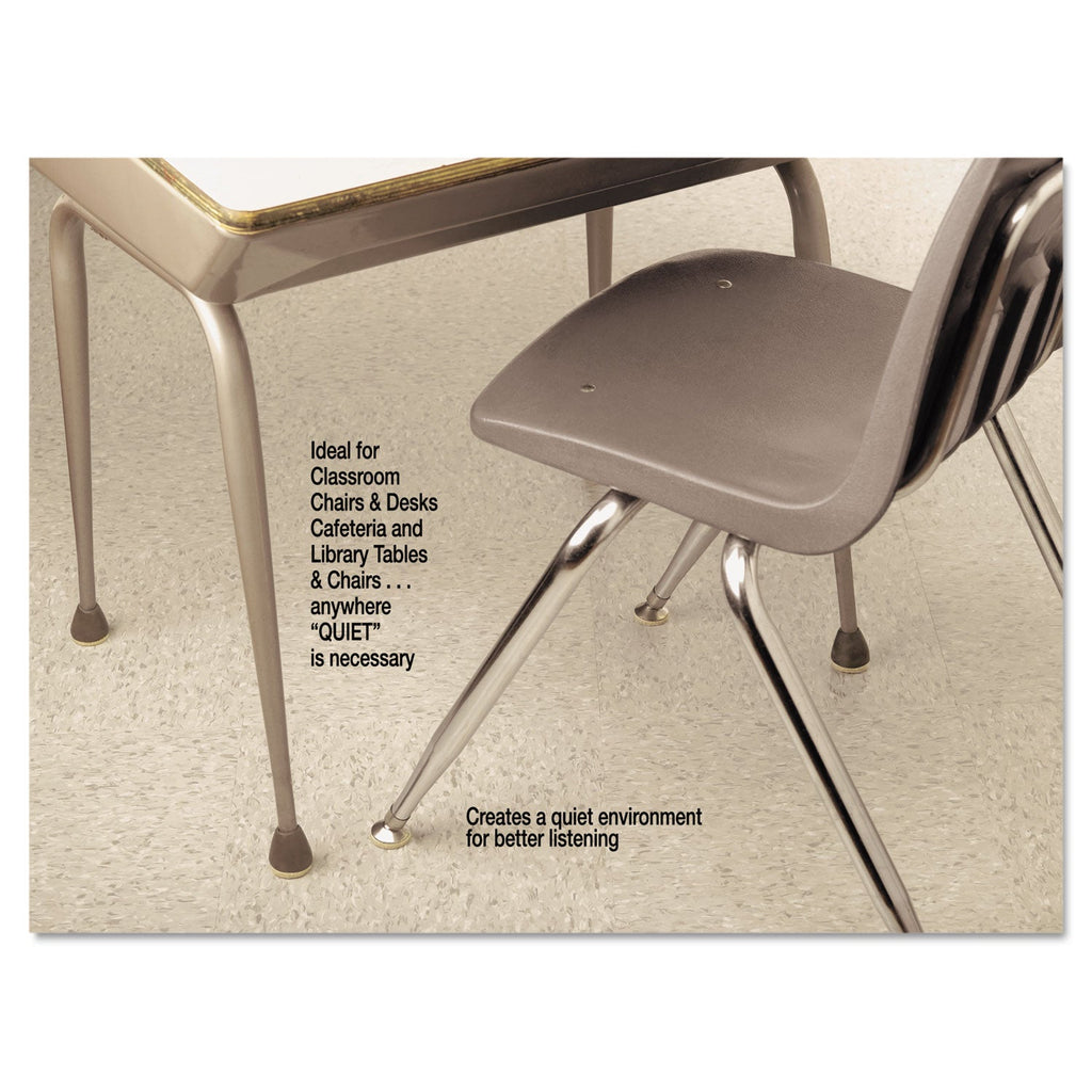 Master Caster Quiet Feet Deluxe Noise Reducers, 1.25" dia, Circular, Beige, 100/Pack