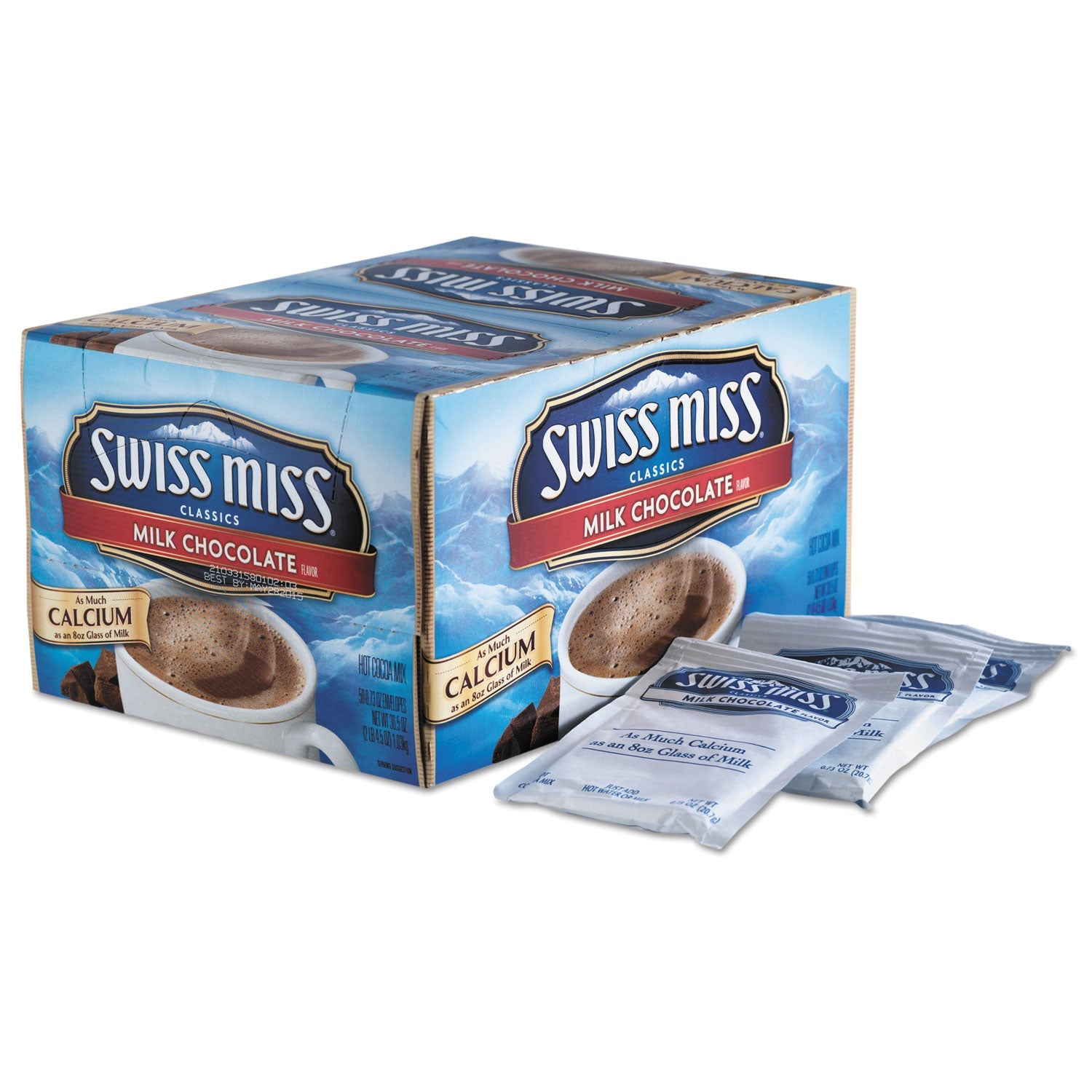 Swiss Miss Hot Cocoa Mix, Regular, 0.73 oz. Packets,  50 Packets/Box