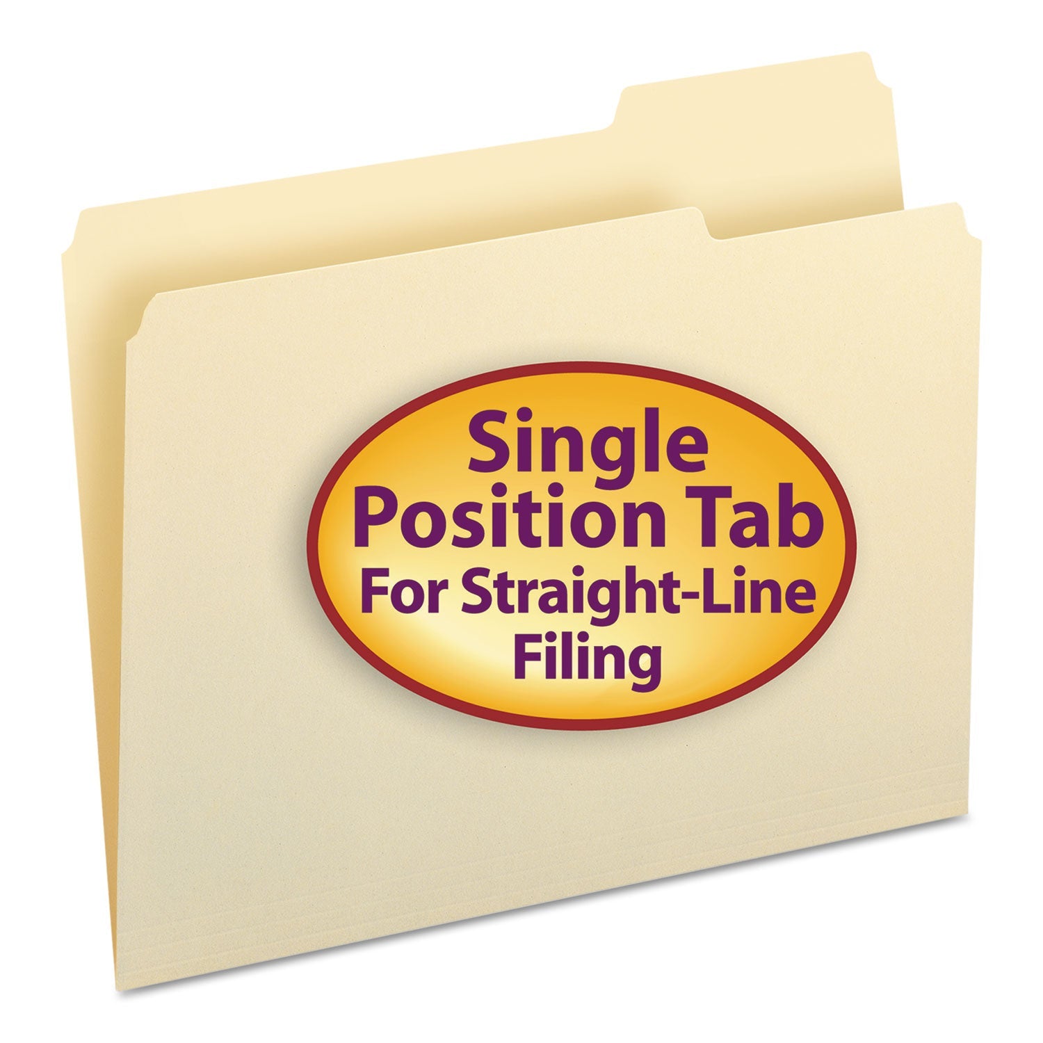 Smead Manila File Folders, 1/3-Cut Tabs: Right Position, Letter Size, 0.75" Expansion, Manila, 100/Box
