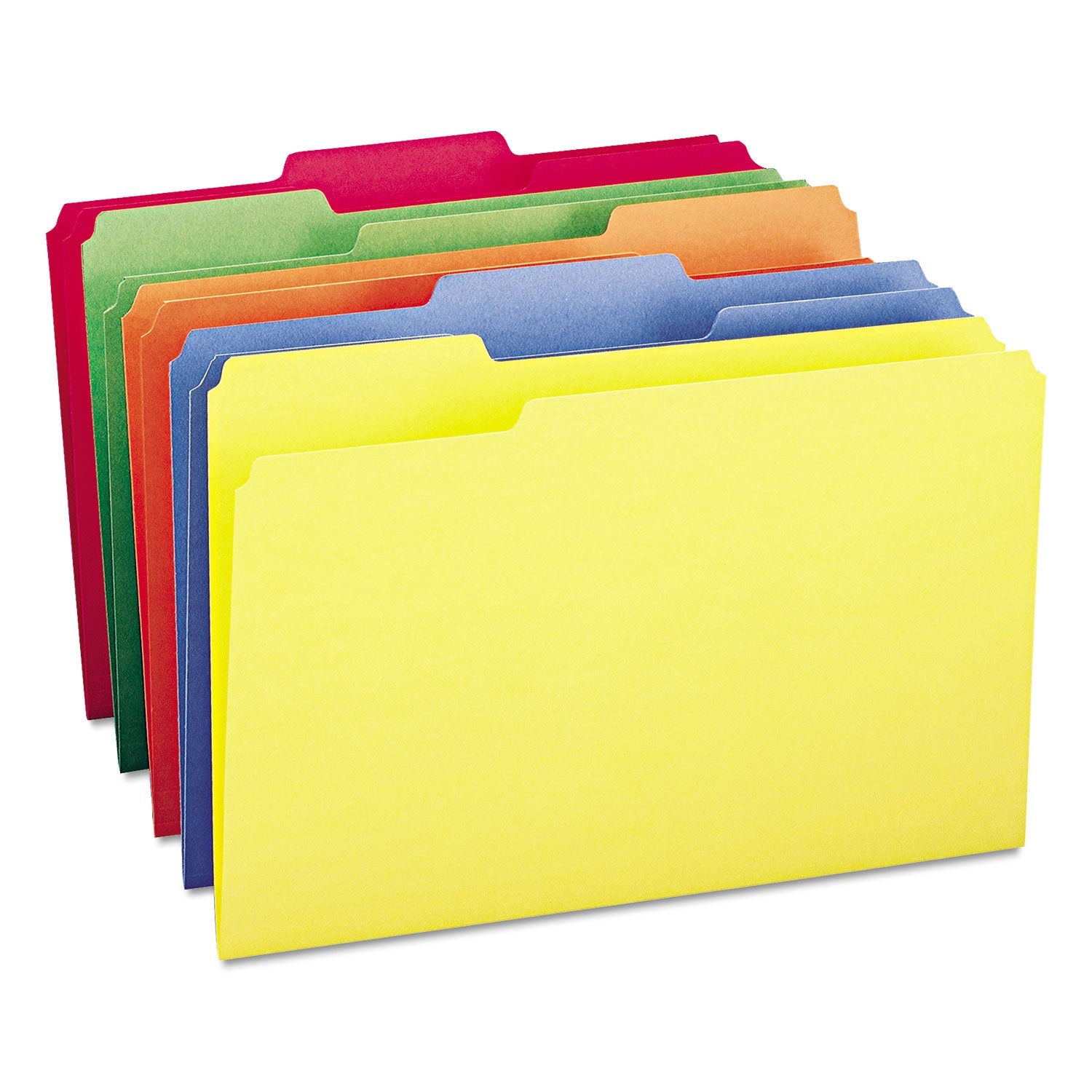 Smead Colored File Folders, 1/3-Cut Tabs: Assorted, Legal Size, 0.75" Expansion, Assorted Colors, 100/Box