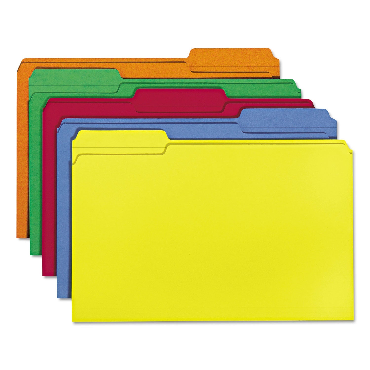 Smead Colored File Folders, 1/3-Cut Tabs: Assorted, Legal Size, 0.75" Expansion, Assorted Colors, 100/Box