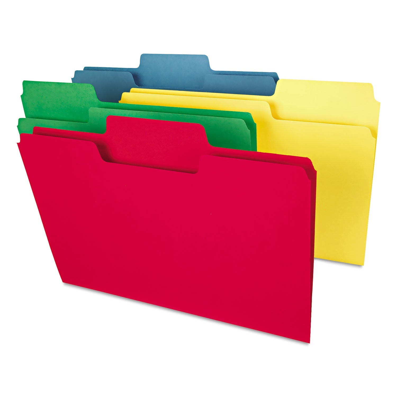 Smead SuperTab Colored File Folders, 1/3-Cut Tabs: Assorted, Legal Size, 0.75" Expansion, 14-pt Stock, Assorted Colors, 50/Box
