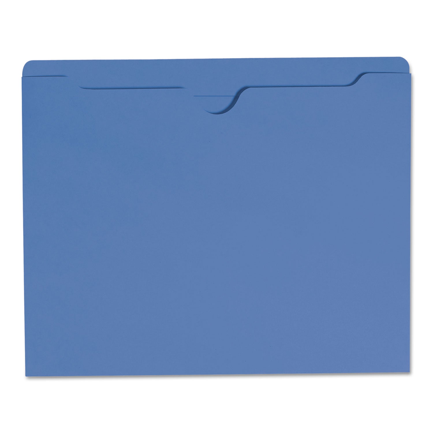 Smead Colored File Jackets with Reinforced Double-Ply Tab, Straight Tab, Letter Size, Blue, 100/Box