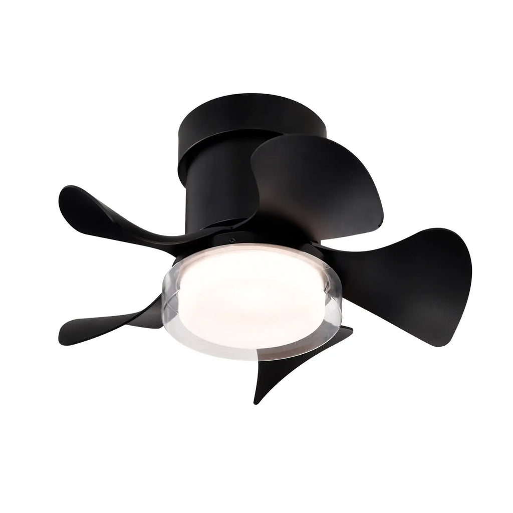 21" Matte Black Ceiling Fans with Lights Quiet DC Motor & Remote