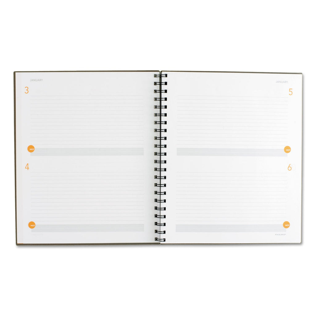AT-A-GLANCE Plan. Write. Remember. Planning Notebook Two Days Per Page , 11 x 8.38, Gray Cover, Undated