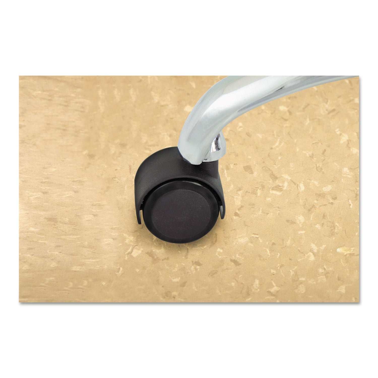 Master Caster Deluxe Duet Casters, Grip Ring Type B and Type K Stems, 2" Soft Polyurethane Wheel, Matte Black, 5/Set