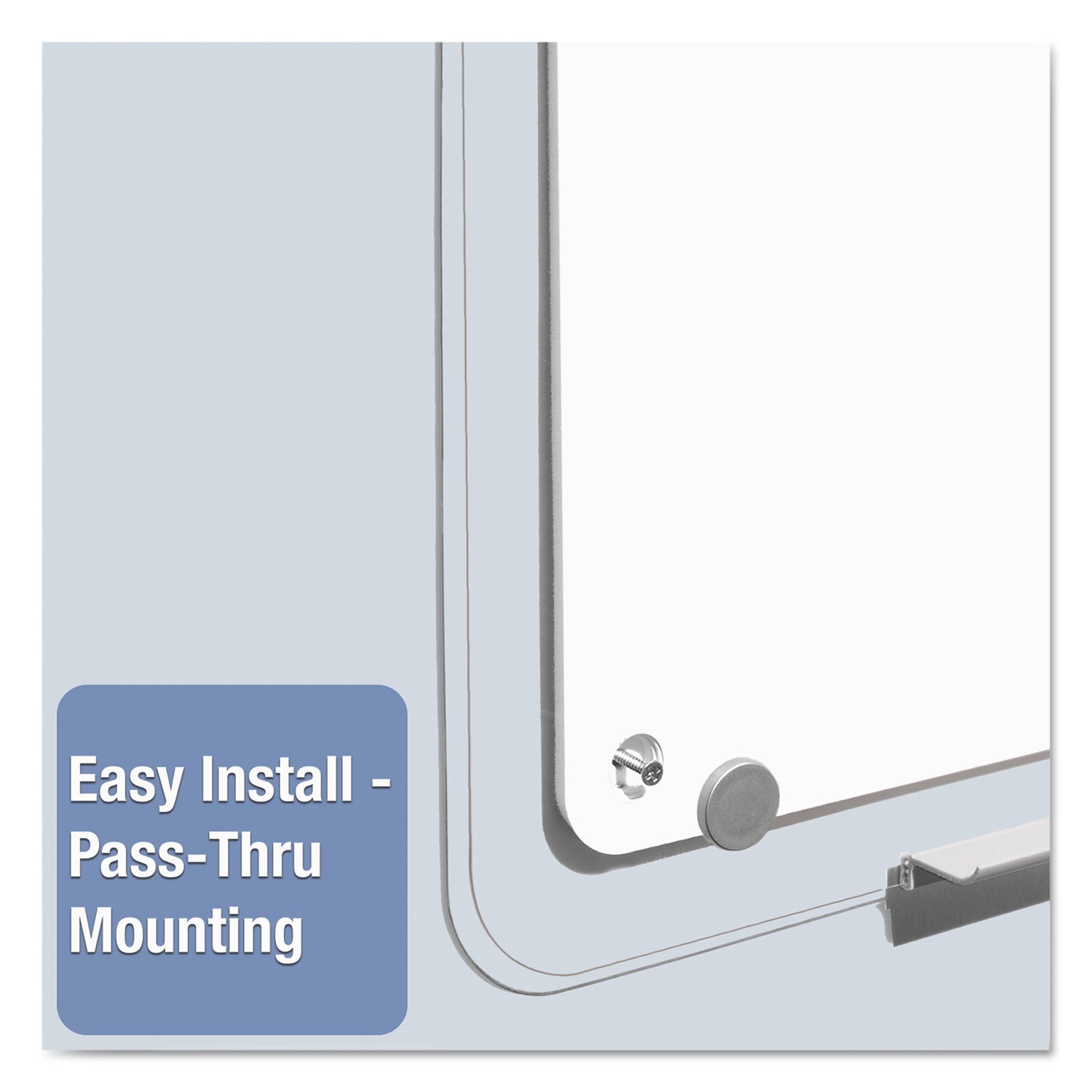 Quartet iQ Total Erase Board, 36 x 23, White, Clear Frame
