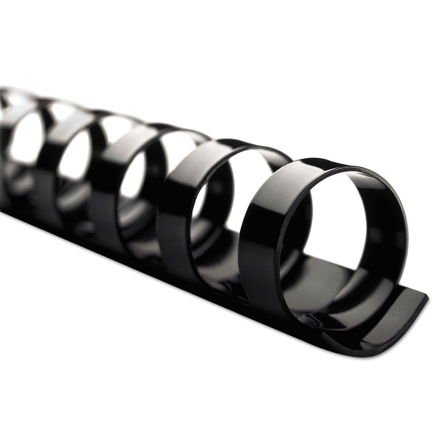 GBC CombBind Standard Spines, 1 1/2" Diameter, 330 Sheet Capacity, Black, 100/Box