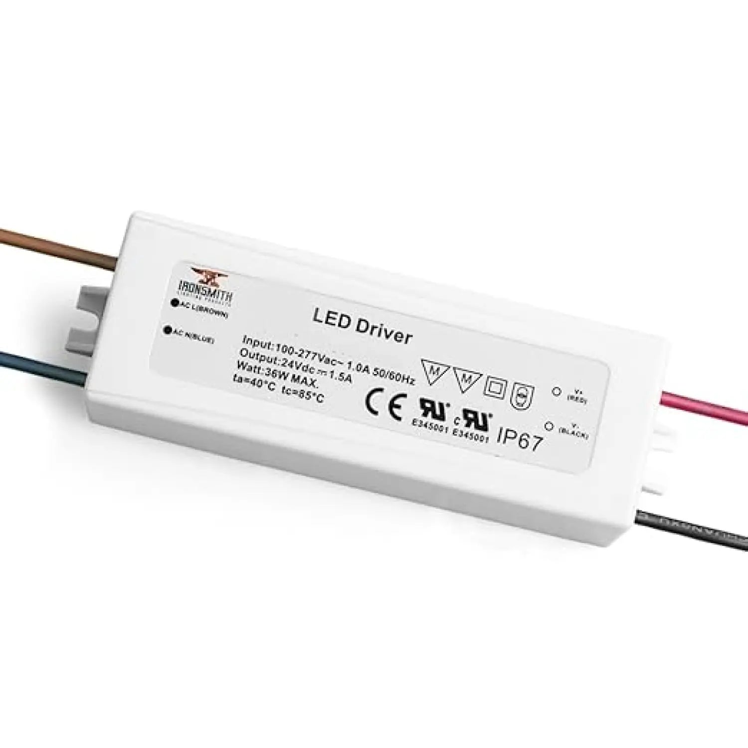 22W LED Driver 24V Dimmable | 110-277V AC to 24V DC Constant Voltage