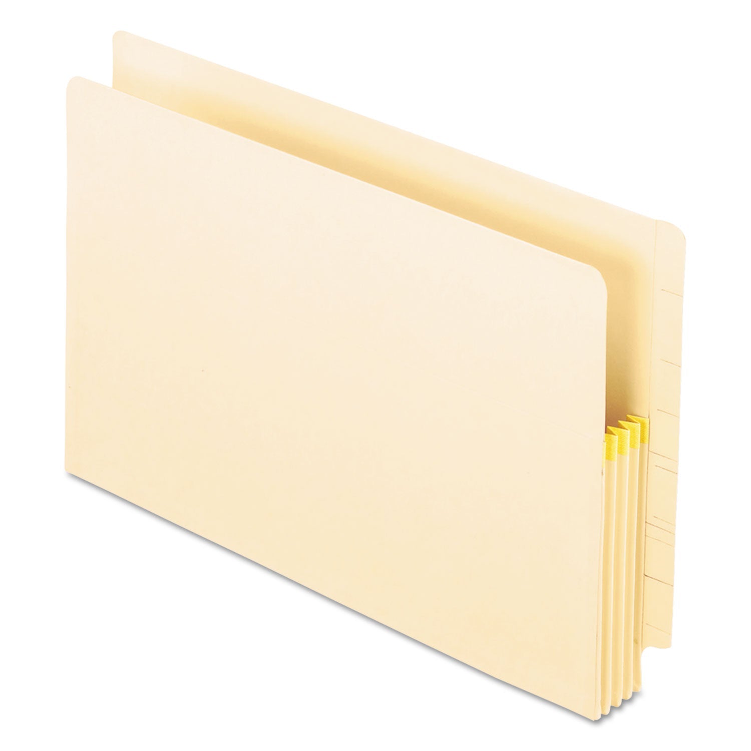 Pendaflex Manila Drop Front Shelf File Pockets with Rip-Proof-Tape Gusset Top, 3.5" Expansion, Legal Size, Manila, 25/Box