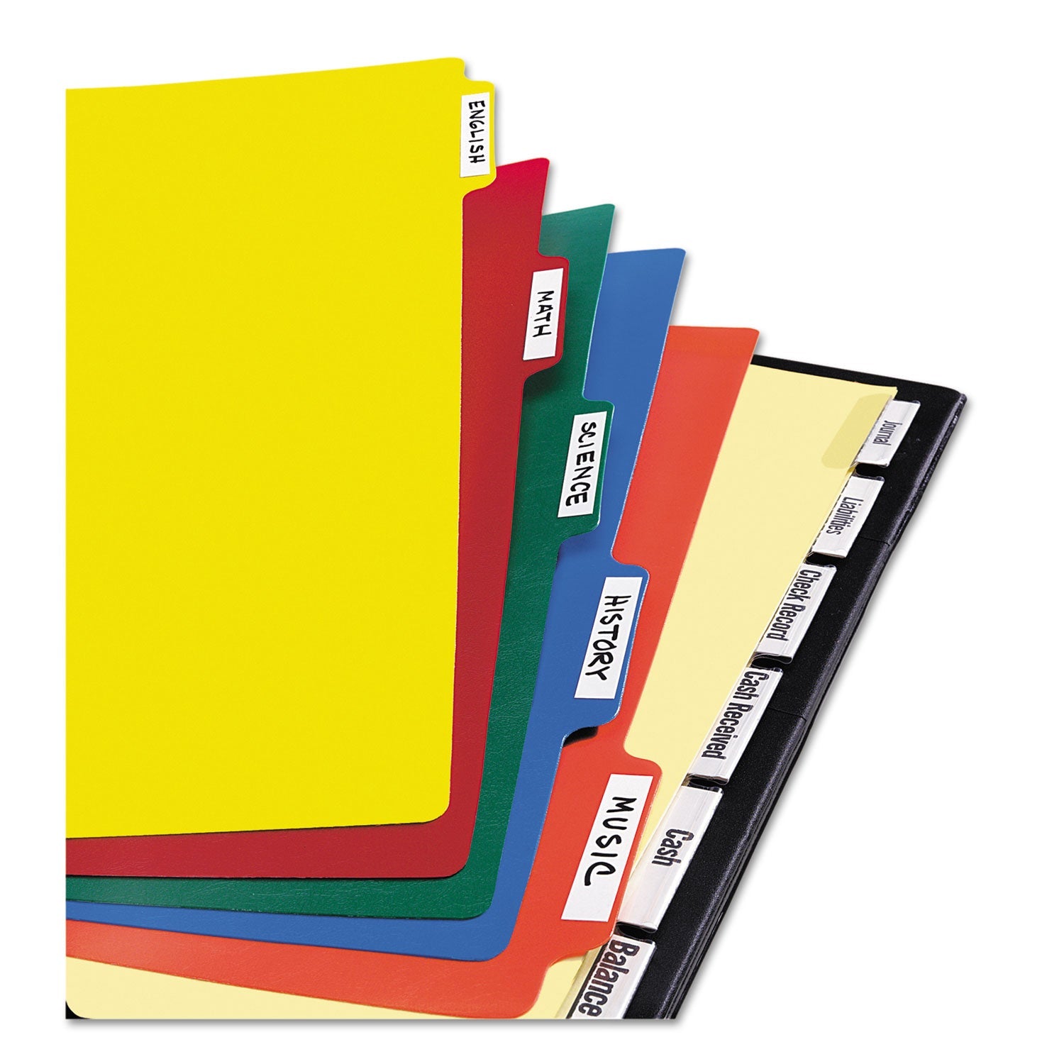 Avery Heavy-Duty Plastic Dividers with Multicolor Tabs and White Labels , 8-Tab, 11 x 8.5, Assorted, 1 Set
