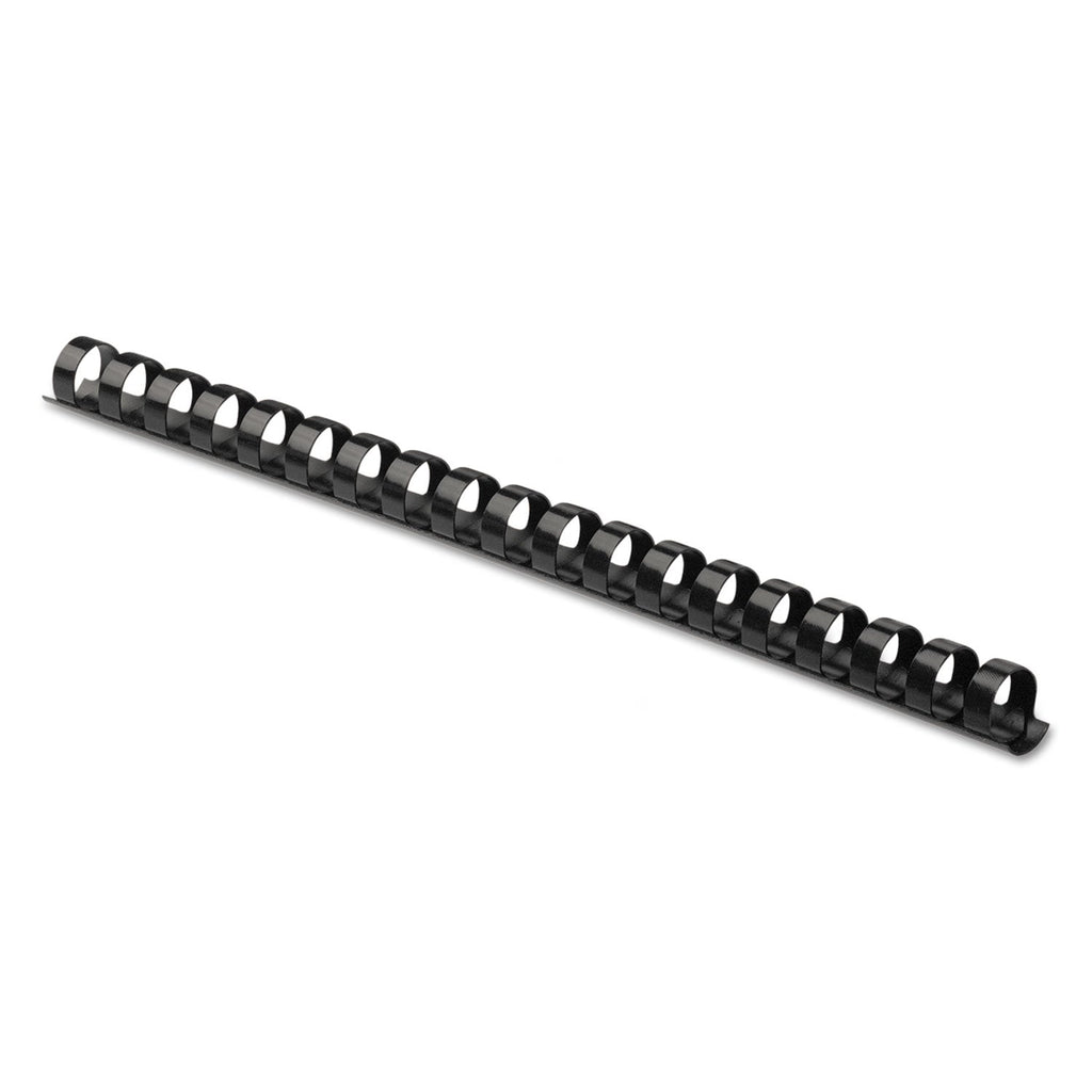 Fellowes Plastic Comb Bindings, 5/8" Diameter, 120 Sheet Capacity, Black, 100/Pack
