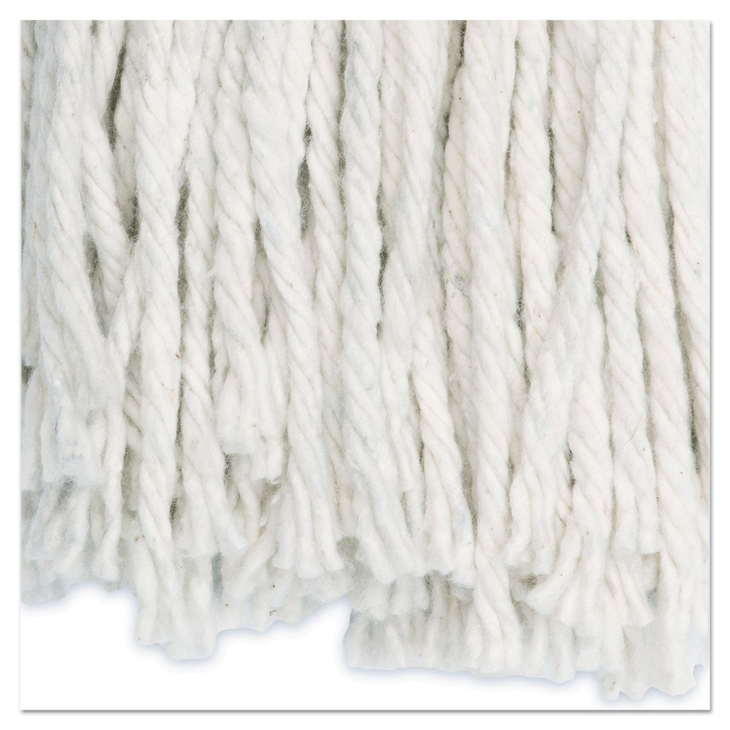 Boardwalk Premium Cut-End Wet Mop Heads, Cotton, 24oz, White, 12/Carton