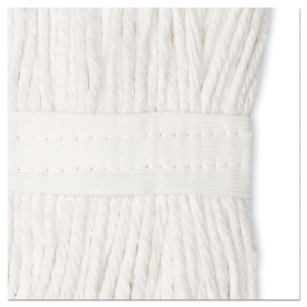 Boardwalk Premium Cut-End Wet Mop Heads, Cotton, 24oz, White, 12/Carton