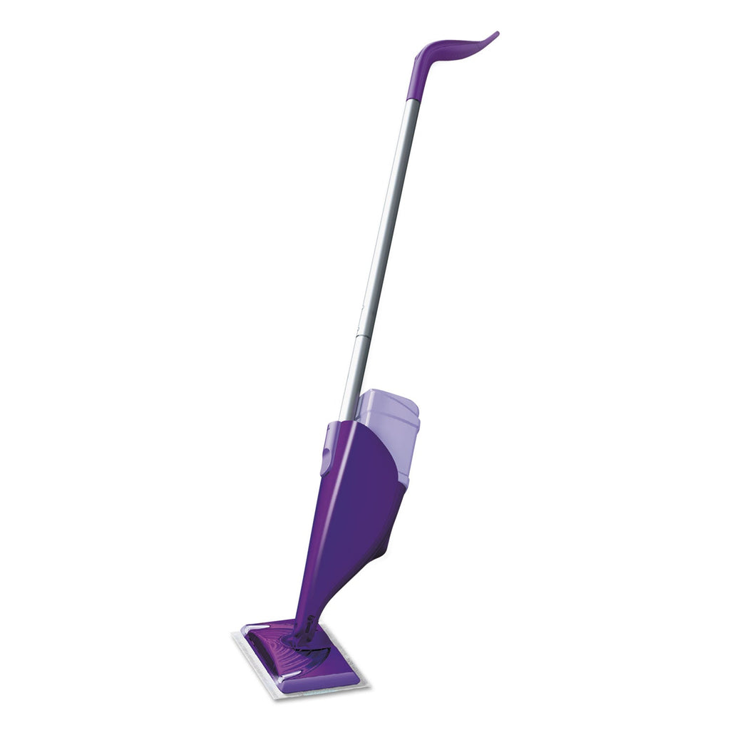 Swiffer WetJet Mop, 11 x 5 White Cloth Head, 46" Purple/Silver Aluminum/Plastic Handle, 2/Carton