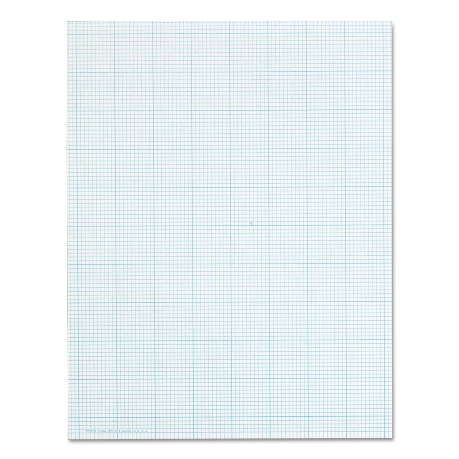 TOPS Cross Section Pads, Cross-Section Quadrille Rule (10 sq/in, 1 sq/in), 50 White 8.5 x 11 Sheets