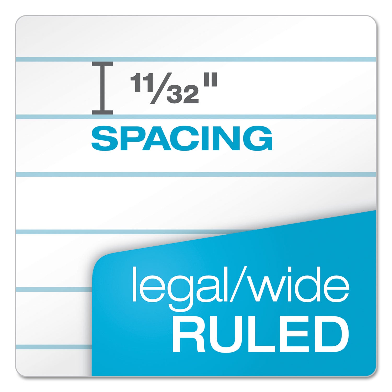 TOPS Docket Gold Ruled Perforated Pads, Wide/Legal Rule, 50 White 8.5 x 11.75 Sheets, 12/Pack