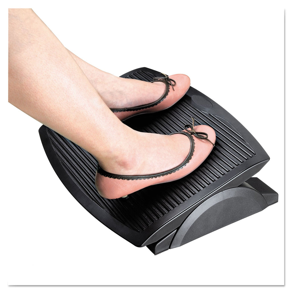 Alera Ergo Tilt Footrest, 13.75w x 17.75d x 3.38 to 5.13h, Black