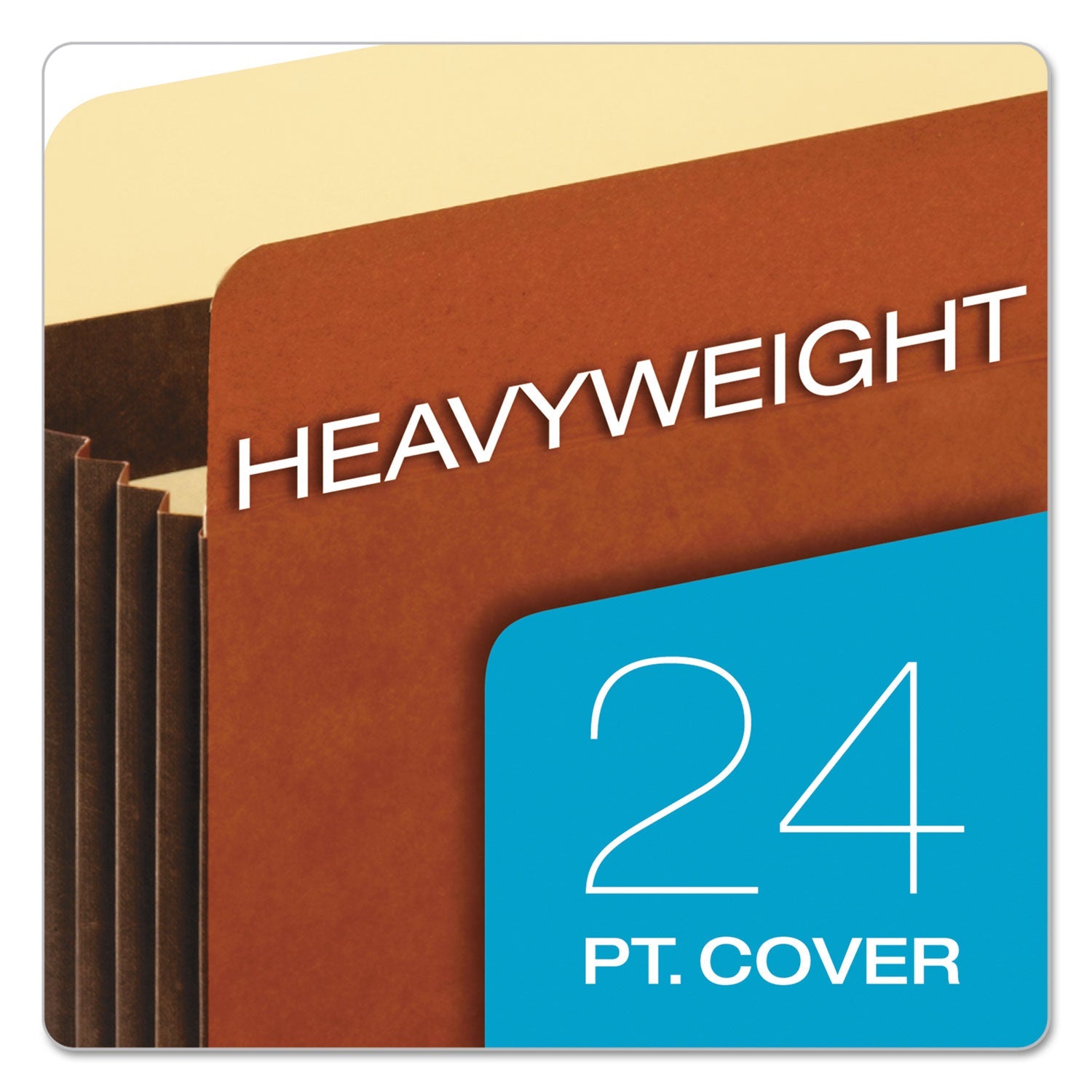 Pendaflex Heavy-Duty File Pockets, 5.25" Expansion, Legal Size, Redrope, 10/Box