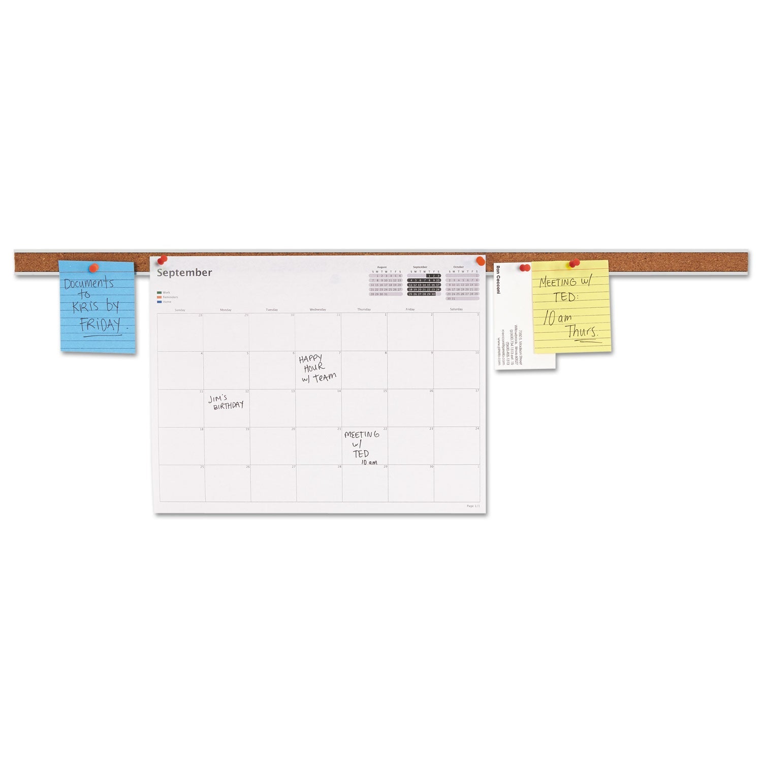 Universal Cork Bulletin Bar, Brown, 24 x 1