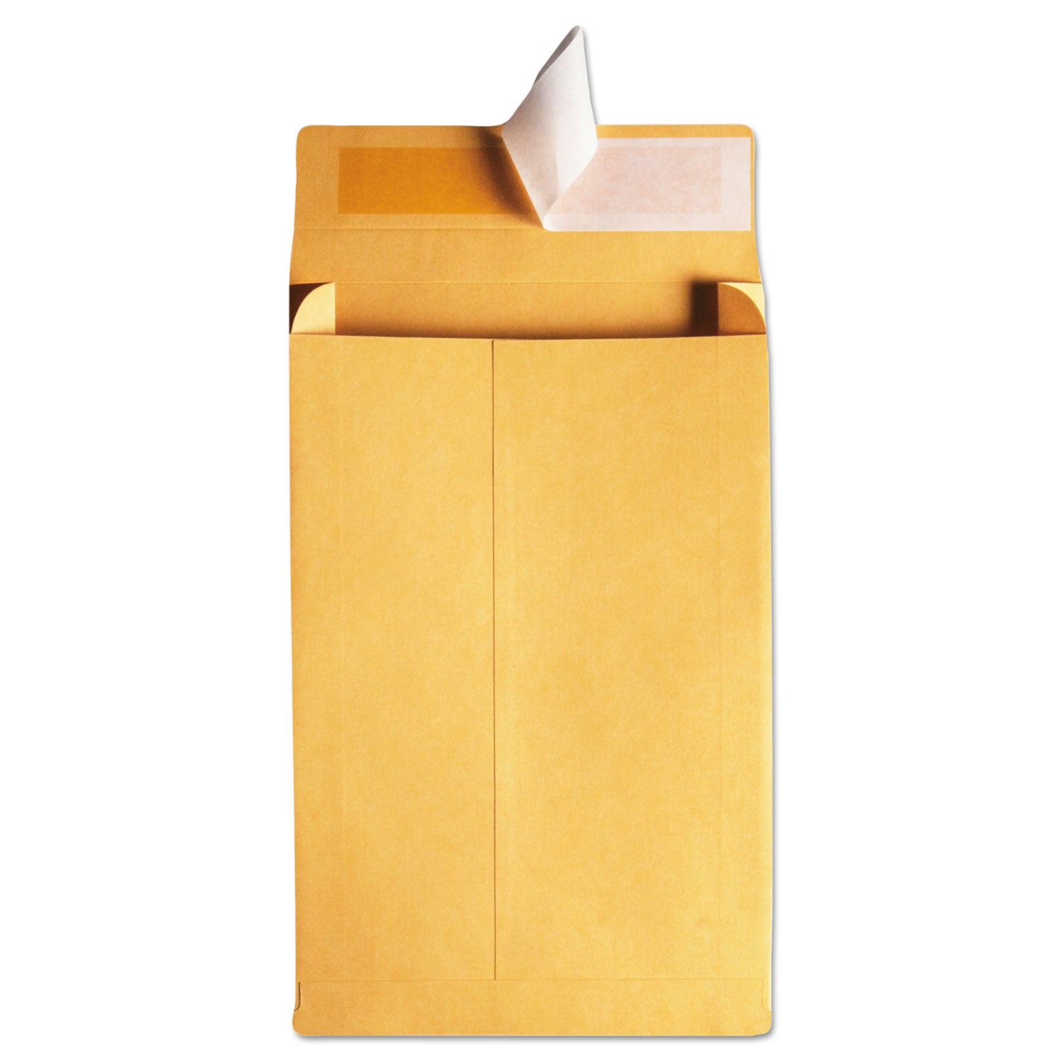 Quality Park Redi-Strip Kraft Expansion Envelope, #10 1/2, Square Flap, Redi-Strip Adhesive Closure, 9 x 12, Brown Kraft, 25/Pack