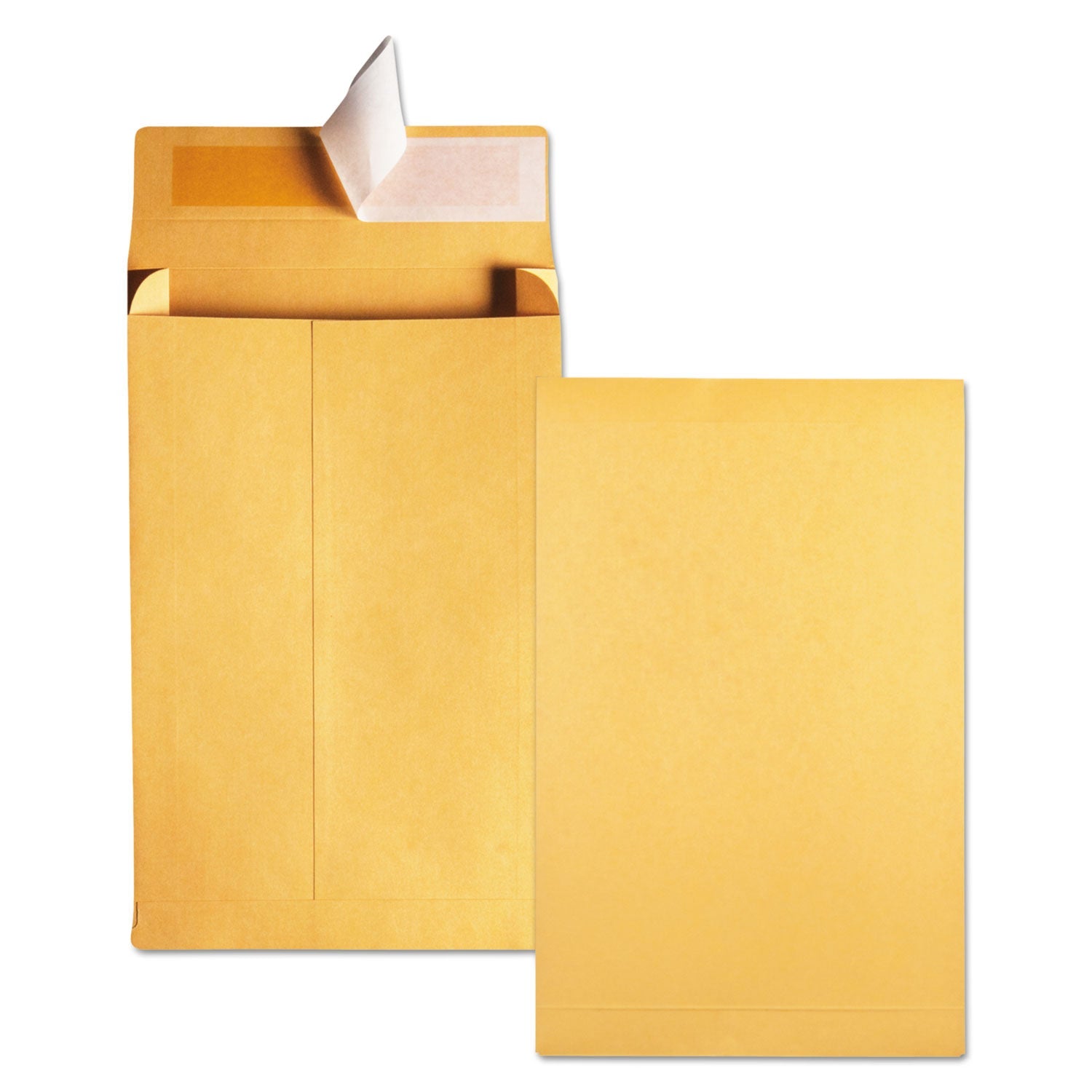 Quality Park Redi-Strip Kraft Expansion Envelope, #10 1/2, Square Flap, Redi-Strip Adhesive Closure, 9 x 12, Brown Kraft, 25/Pack