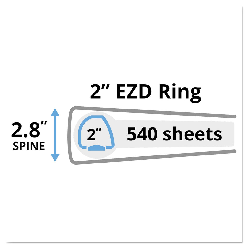 Avery Heavy-Duty Non-View Binder with DuraHinge and One Touch EZD Rings, 3 Rings, 2" Capacity, 11 x 8.5, Maroon