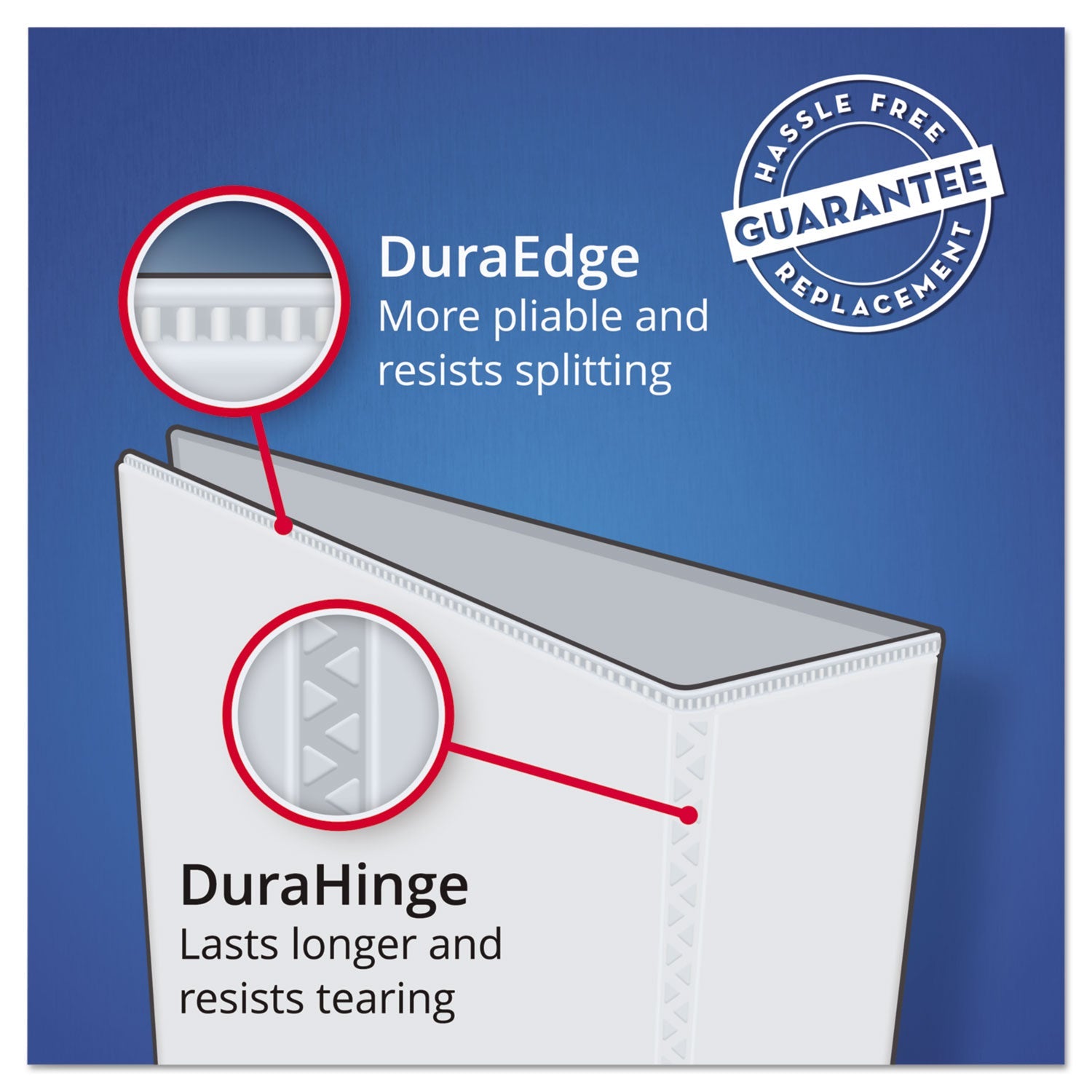 Avery Heavy-Duty Non Stick View Binder with DuraHinge and Slant Rings, 3 Rings, 3" Capacity, 11 x 8.5, Black, (5600)