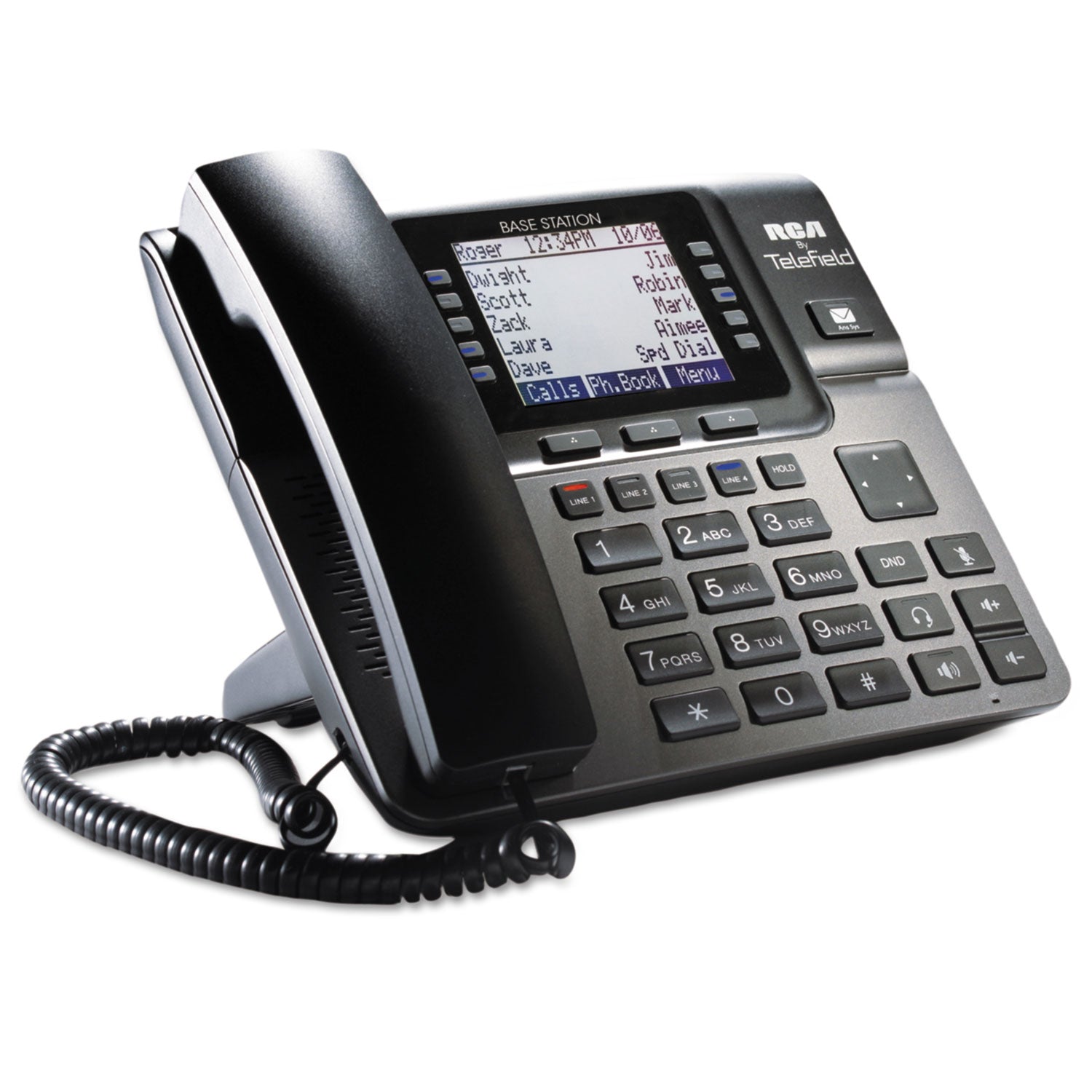 Motorola 1–4 Line Corded/Cordless System, Corded Base Station
