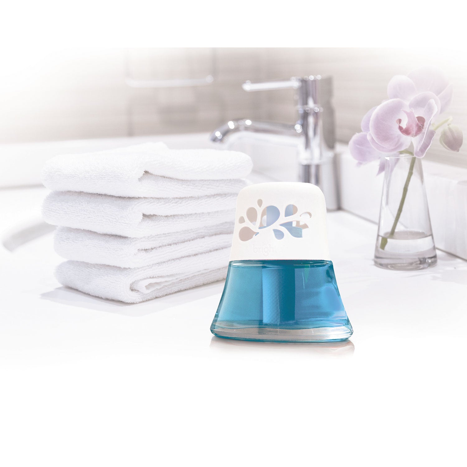 BRIGHT Air Scented Oil Air Freshener, Calm Waters and Spa, Blue, 2.5 oz