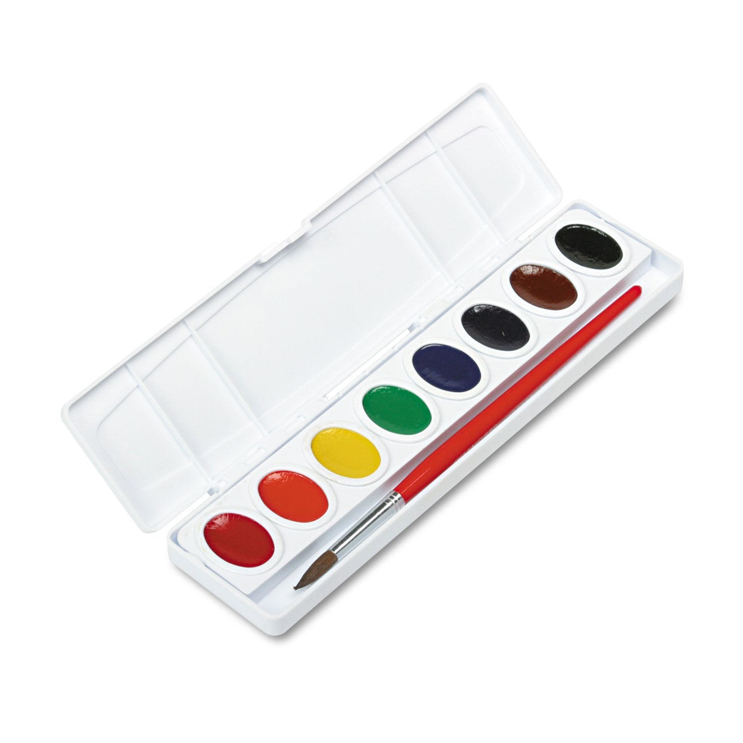 Prang Professional Watercolors, 8 Assorted Colors, Oval Pan Palette Tray