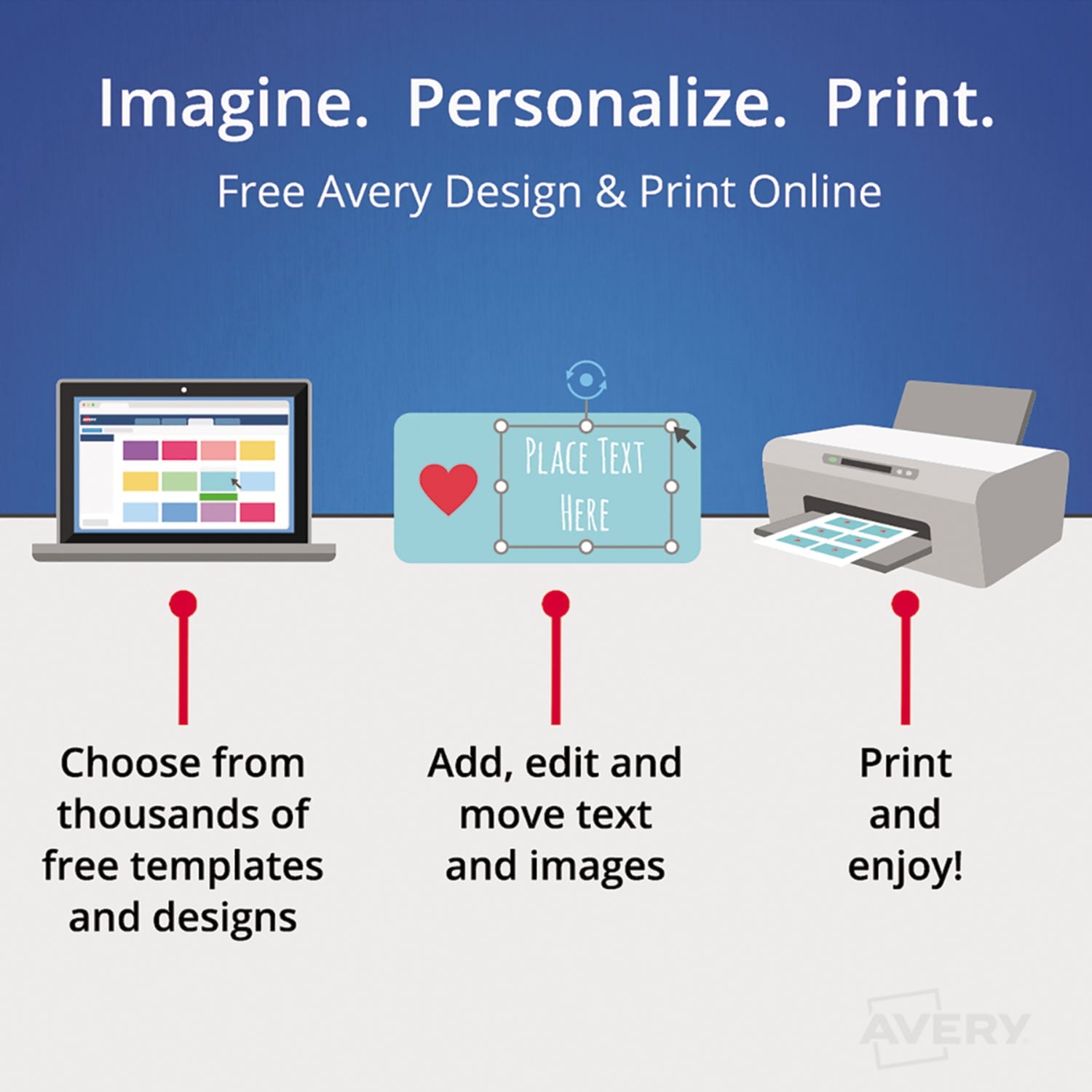 Avery Big Tab Printable Large White Label Tab Dividers, 5-Tab, 11 x 8.5, White, 20 Sets